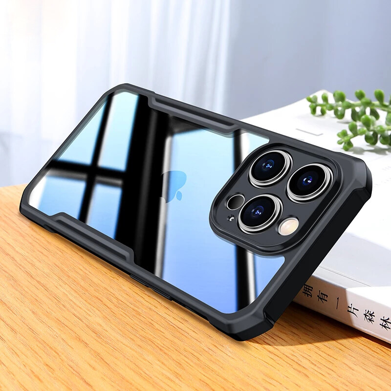 Ốp lưng điện thoại trong suốt cho iPhone 15 14 13 12 11 Pro Max Mini X XS XR 8 7 6 Plus Chống va đập Ốp lưng TPU chống va đập Acrylic chống rơi