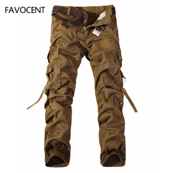 2020 New Men Cargo Pants Army Green Big Pockets Decoration Mens Casual Trousers Easy Wash Male Autumn Army Pants Plus Size 42