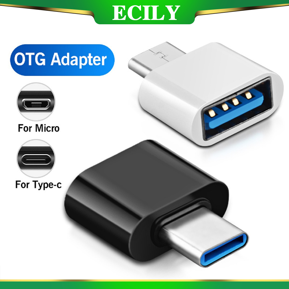 ECILY Bộ Chuyển Đổi OTG Type C Sang Usb Bộ Chuyển Đổi Điện Thoại Micro Usb 2.0 Bộ Chuyển Đổi Điện Thoại Thông Minh Usb Máy Tính Xách Tay Sang Chuột Usb Tay Cầm Chơi Game Ổ Đĩa Flash Đầu Cắm Otg