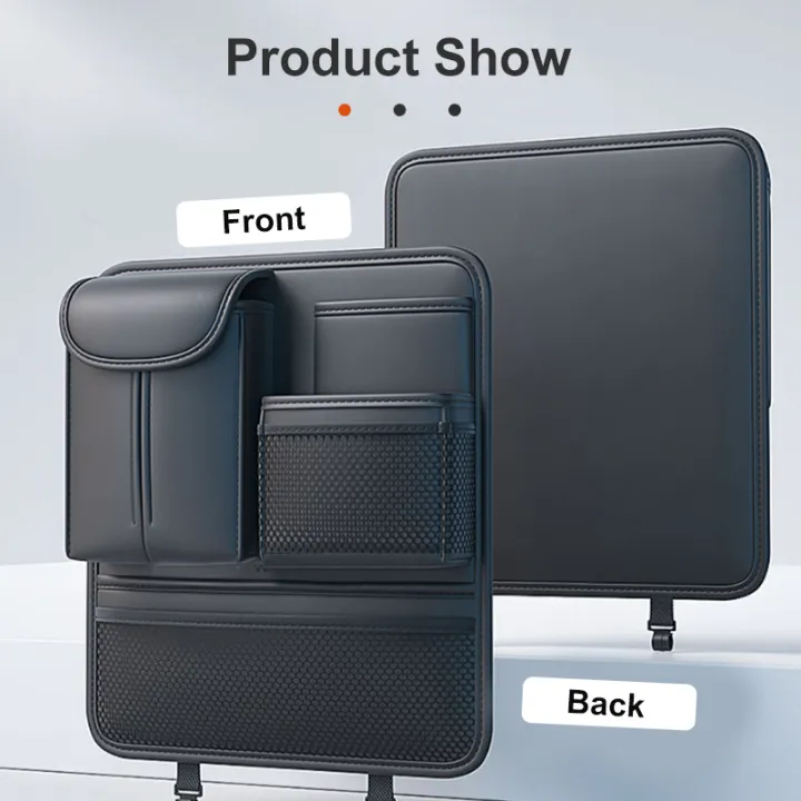 SEAMETAL Universal Car Seat Back Storage Pocket Multi-function Hanging Bag Tissue Box Auto Interior Organizer