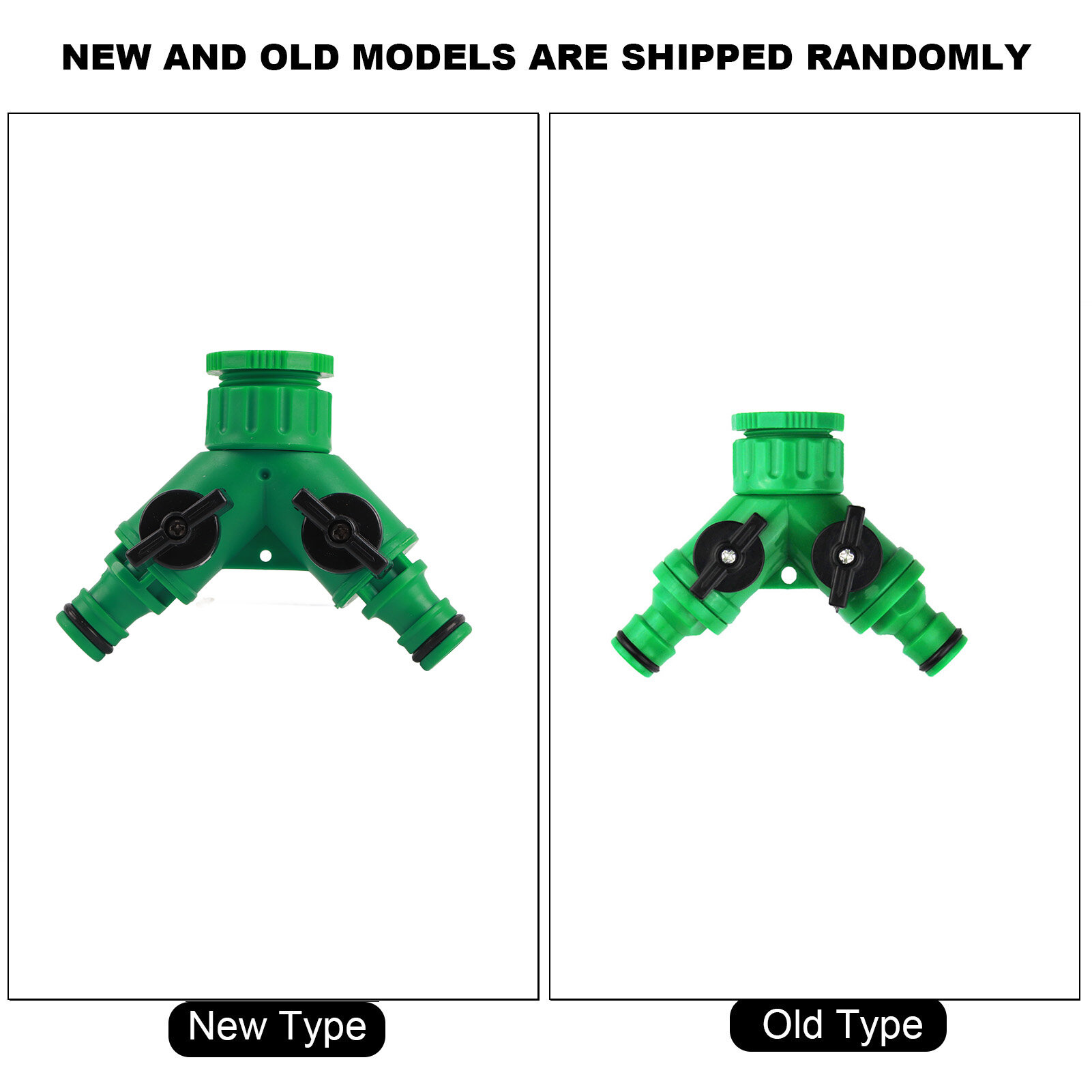 Hose Splitter Adapter Easy Installation 2 Valve Sturdy 3 Way Hose Splitter 1 Inlet 2 Outlet Practical for Gardening
