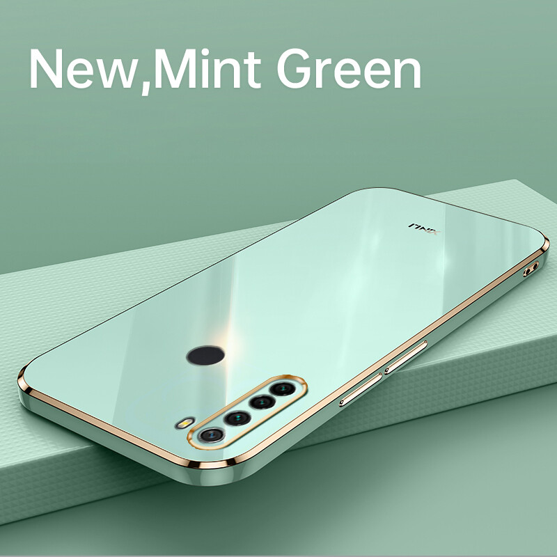 YBD Plating phone Case For Xiaomi Redmi Note 8 2021 casing,Precise Camera Protection cases Luxury Straight Edge Cover