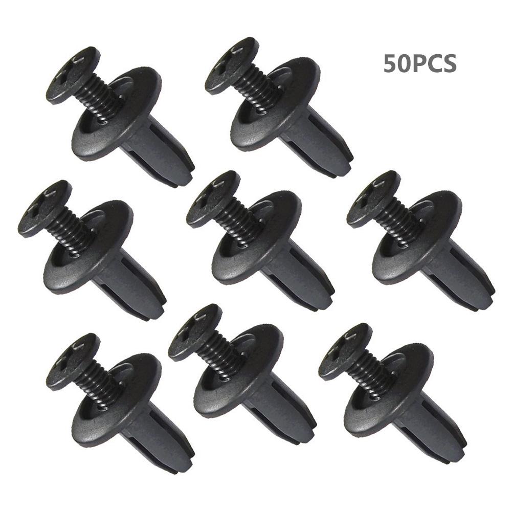 50Pcs 6Mm Hole กันชนรถพลาสติกหมุดปัก Rivets Retainer ที่หนีบสำหรับ ...
