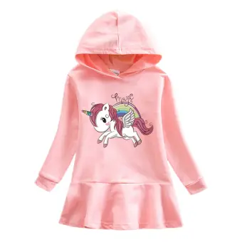 unicorn hoodie dress