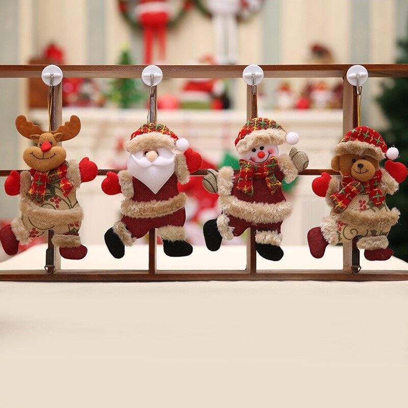 Christmas Ornaments Gift Santa Claus Snowman Tree Toy Doll Hang Decorations