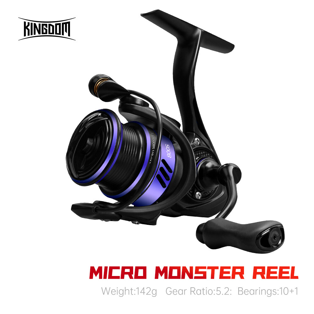 Kingdom Micro Monster 2023 Fishing Reel 142g Ultralight 10+1 Ball Bearings  Smooth Powerful Spinning Reel freshwater Fishing