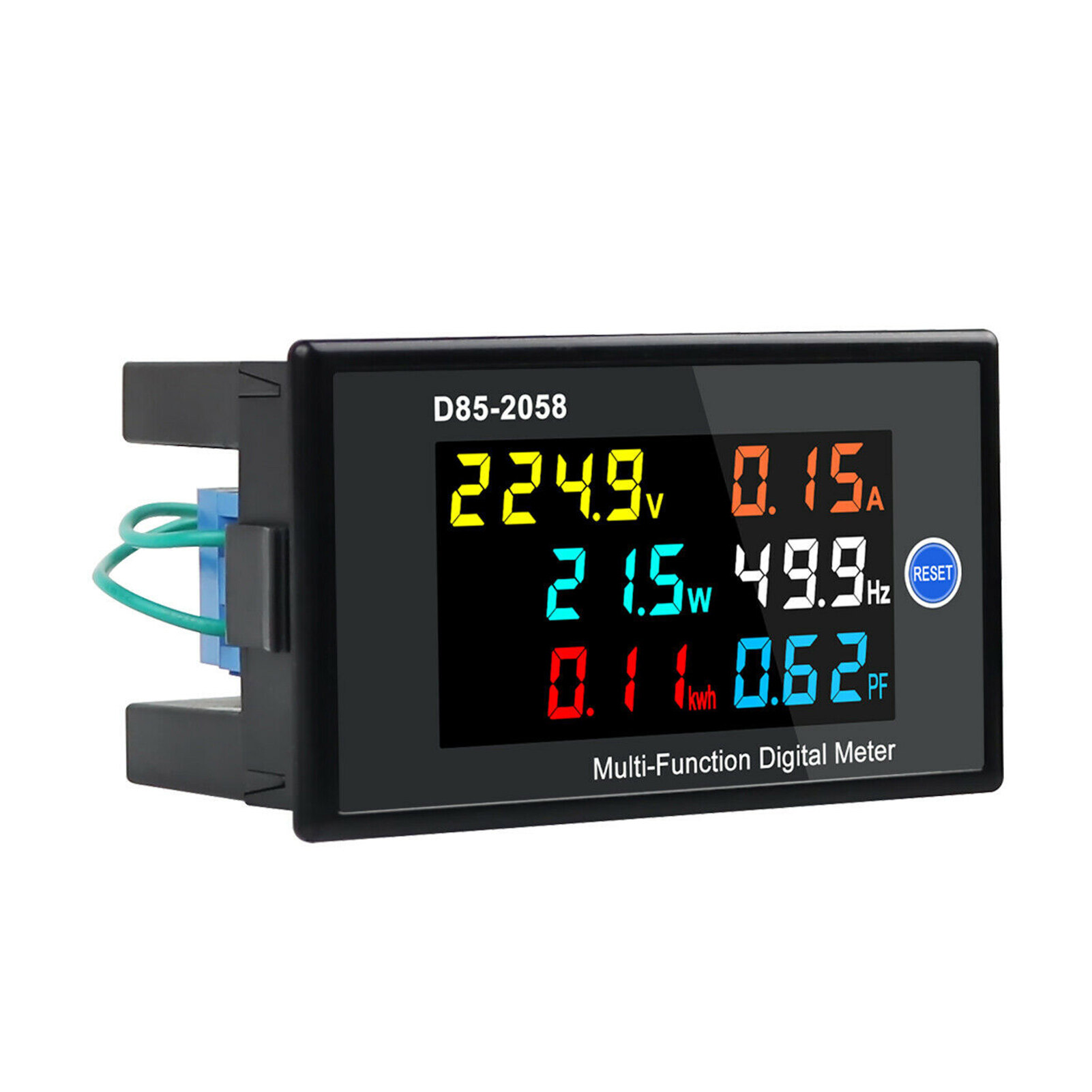 BO YIN Đồng Hồ Kỹ Thuật Số Một Pha Đa Chức Năng Màn Hình LCD Điện Áp Xoay Chiều Dòng Điện Tần Số Công Suất Điện Năng Máy Đo Hệ Số Công Suất Màn Hình