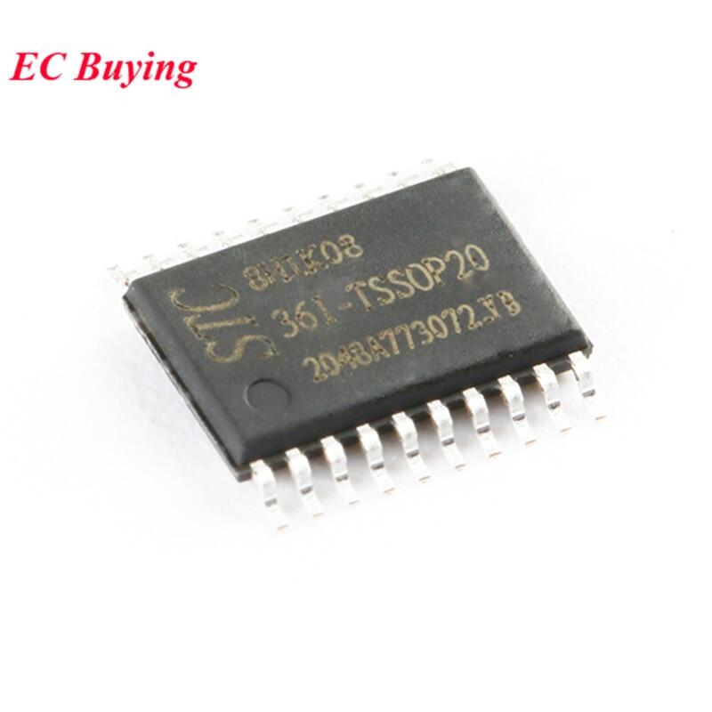 Stc8h1k08 stc8h1k08-36i stc 8h1k08 tssop20 enhanced 1t 8051 microcontroller mcu ic controller chip stc8h1k08-36i-tssop20