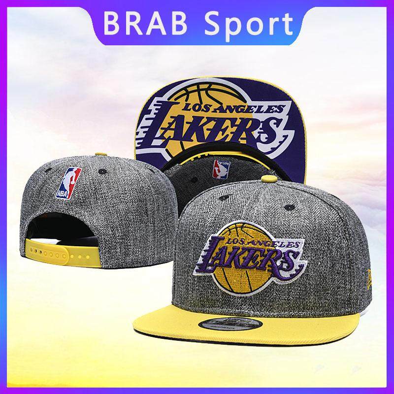 grey lakers hat