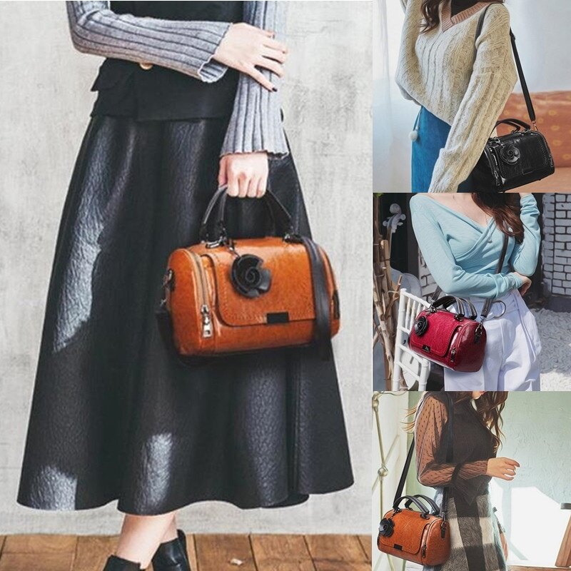 Feng Qi Retro Design Women Genuine Leather Handbag Outdoor Travel Casual Crossbody Shoulder Bag Multi Pocket Messenger Bag