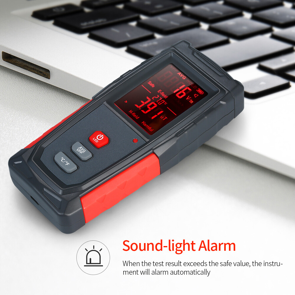 Máy Kiểm Tra EMF LCD Kỹ Thuật Số Mini Cầm Tay Độ Chính Xác Cao, Máy Đo Phát Hiện Bức Xạ Trường Điện Từ Bộ Đếm Kiểm Tra Dosimeter