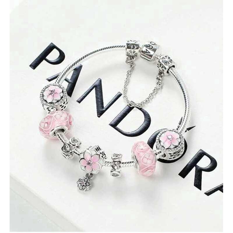 Birthday Present 100% Original Pandora100% Bracelet Woman 925 Silver String Ornament Finished Product Jadoku Chain Woman Birthday Gift Charm Bracelet