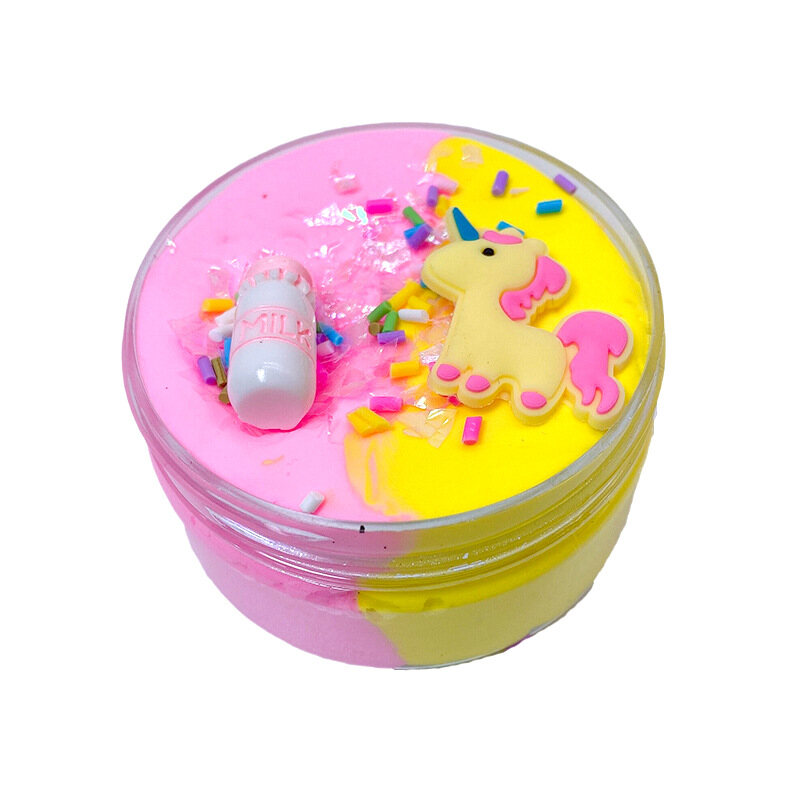 Đồ chơi đất sét cao su nhờn dẻo 100ml hình kỳ lân nhiều màu sắc - INTL