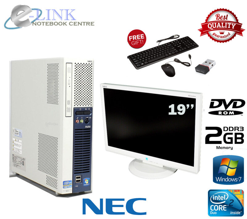 (REFURBISHED) NEC Desktop PC SET Intel Core 2 DUO / 17-22LCD / 2GB DDR2 RAM / 80GB HDD / WINDOW 7 PRO / DVD ROM Malaysia