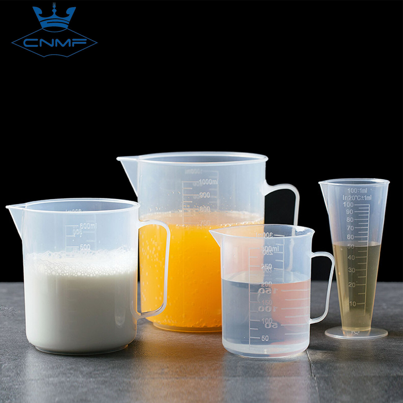 CNMF Plastic Measuring Cup 1pcs Transparent Scale Cup Kitchen Baking Tools 100ml/ 300ml/ 600ml/ 1000ml