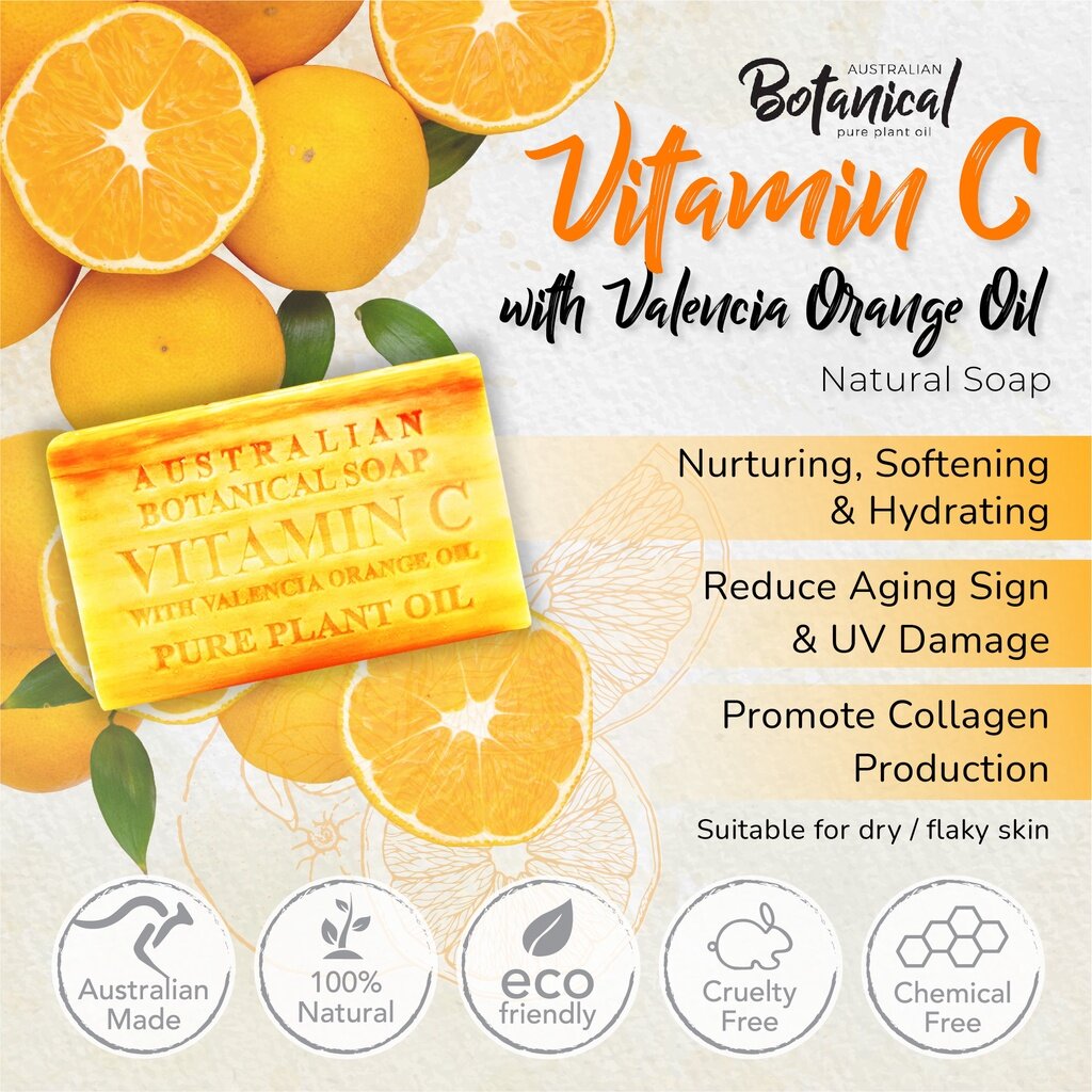 Australian Botanical Soap Vitamin C with Valencia Orange Oil Plant