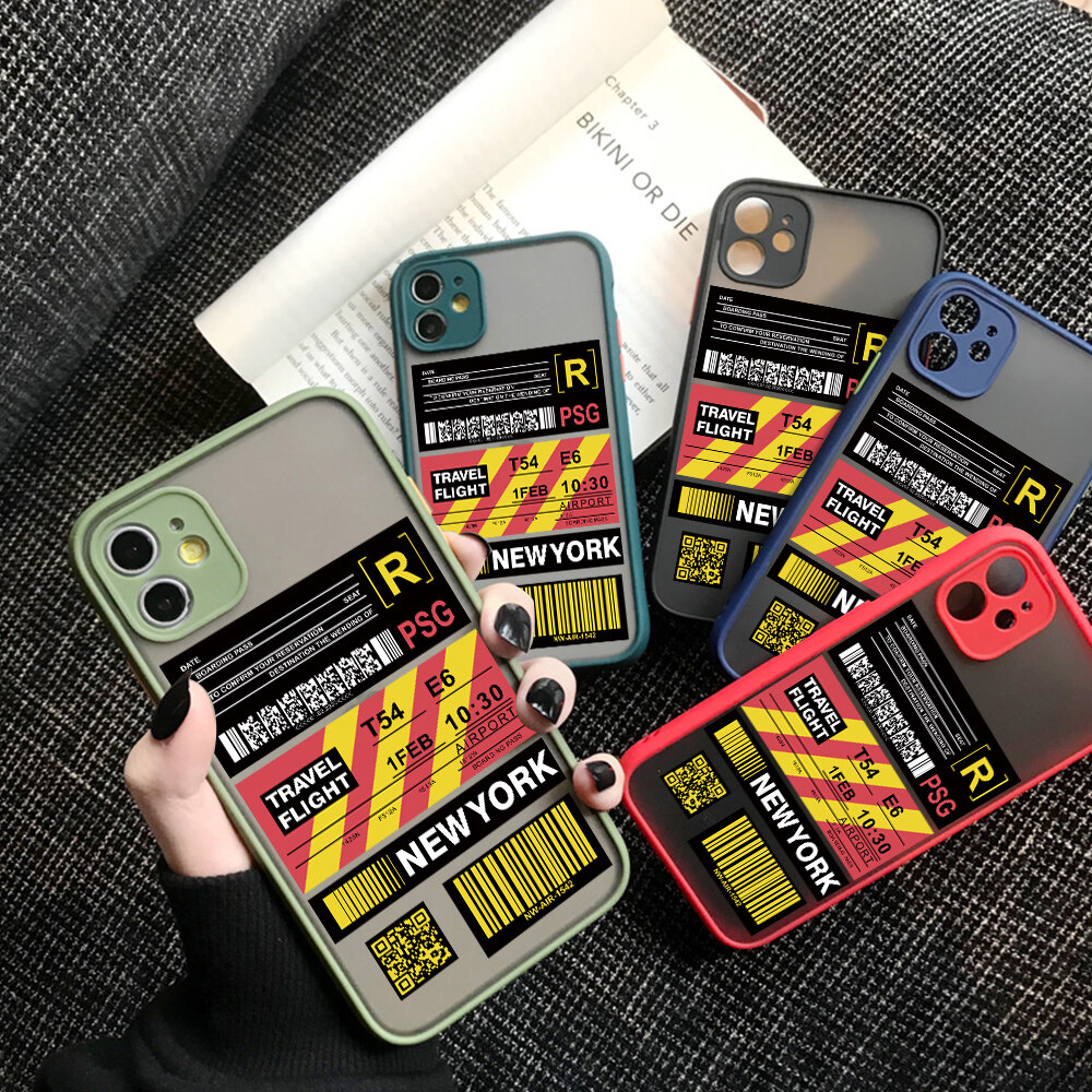 Ốp lưng Hontinga Ốp lưng cho iPhone 16 Pro Max Plus 6 6S 7 8 Plus SE 2020 Ốp lưng cứng cho iPhone 6 + 6S + 7 + 8 Ốp lưng trong suốt mờ vé máy bay sáng tạo Ốp lưng bọc hoàn toàn Ốp điện thoại silicon mềm cạnh cho iPhone 6 + 6S + 7 + 8 +