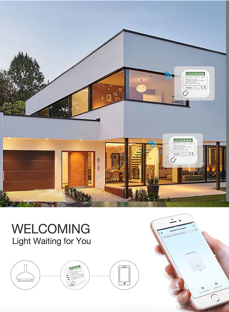 Công Tắc Thông Minh MINI Wifi Công Tắc Hẹn Giờ Không Dây Hỗ Trợ 2 Cách Hỗ Trợ Công Tắc Khác Nhau Tự Động Hóa Nhà