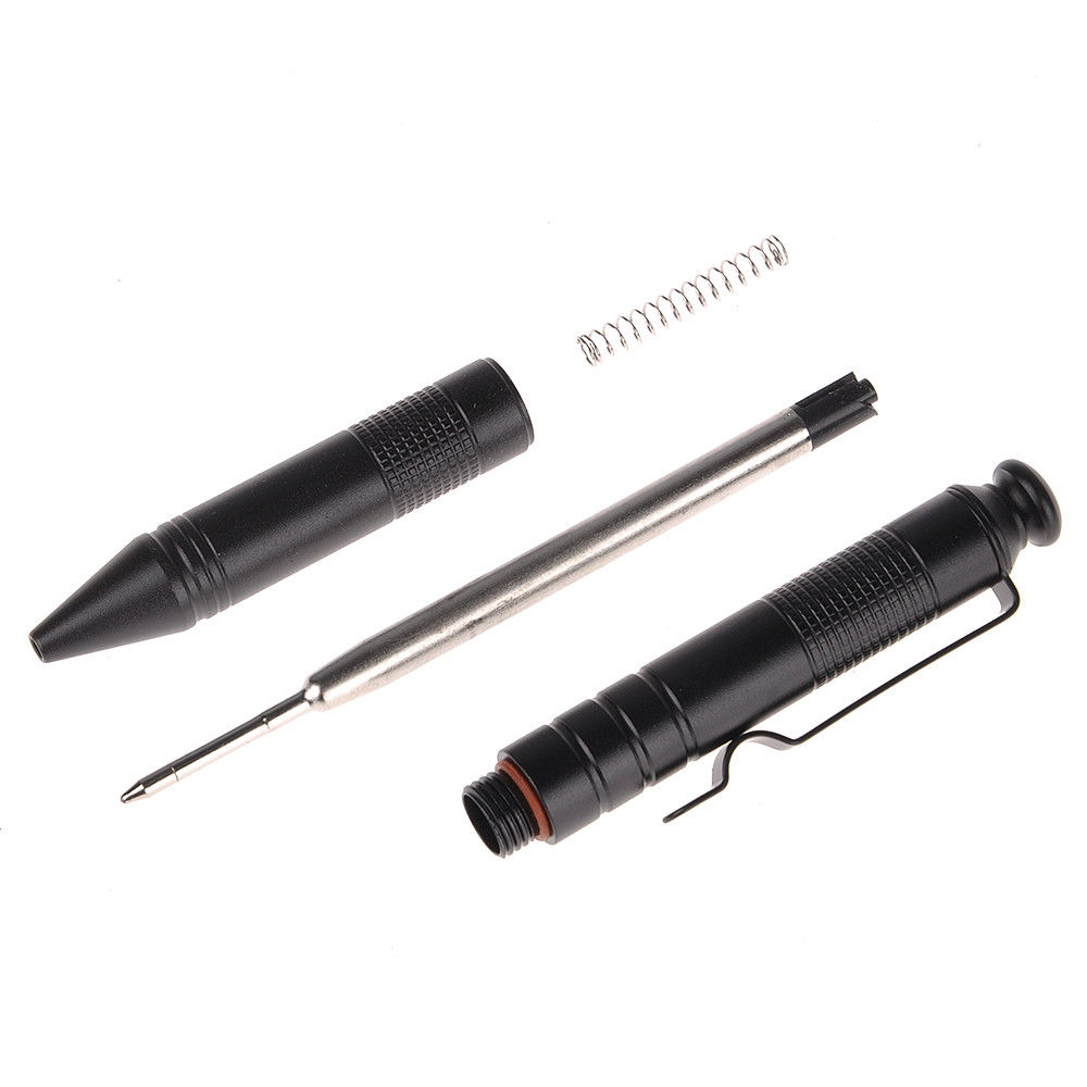 BOKALI 1 Chiếc Bút Di Động Ngoài Trời Đa Chức Năng Độ Cứng Cao Hợp Kim Nhôm Bút Refill Pen
