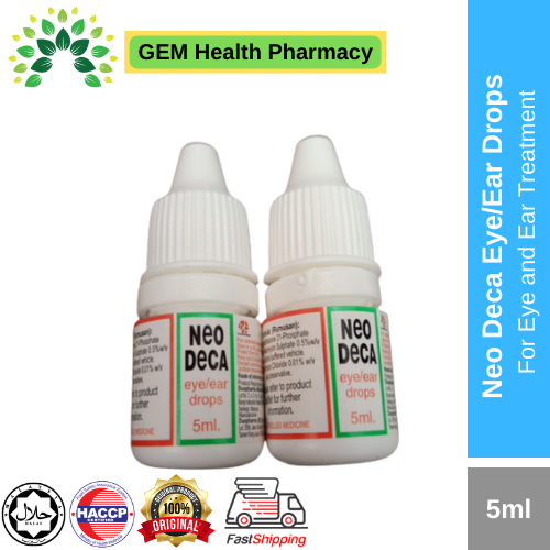 Neo Deca Eye and Ear Drops Ubat Sakit Mata Kucing dan Anjing 5ml