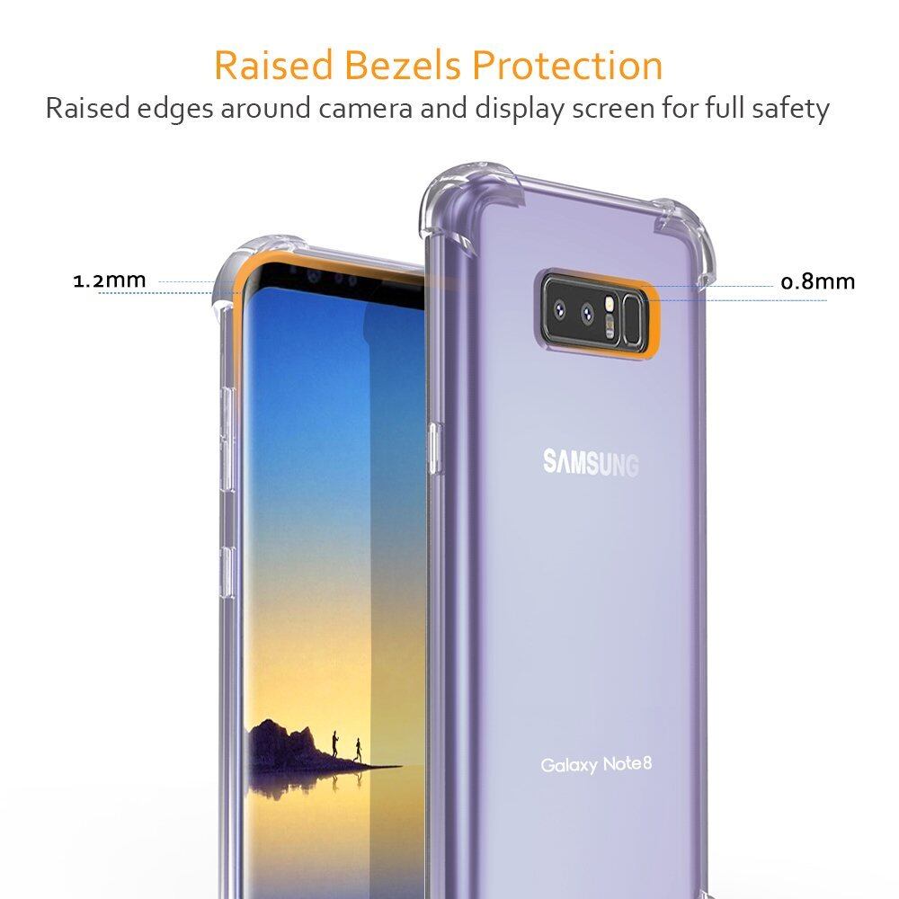 LUOWAN Ốp Lưng Galaxy Note 8 [Trong Suốt] Ốp Lưng TPU Mềm Chống Va Đập Chống Trầy Xước Bảo Vệ Mỏng Cho Samsung Galaxy Note 8 (Trong Suốt)