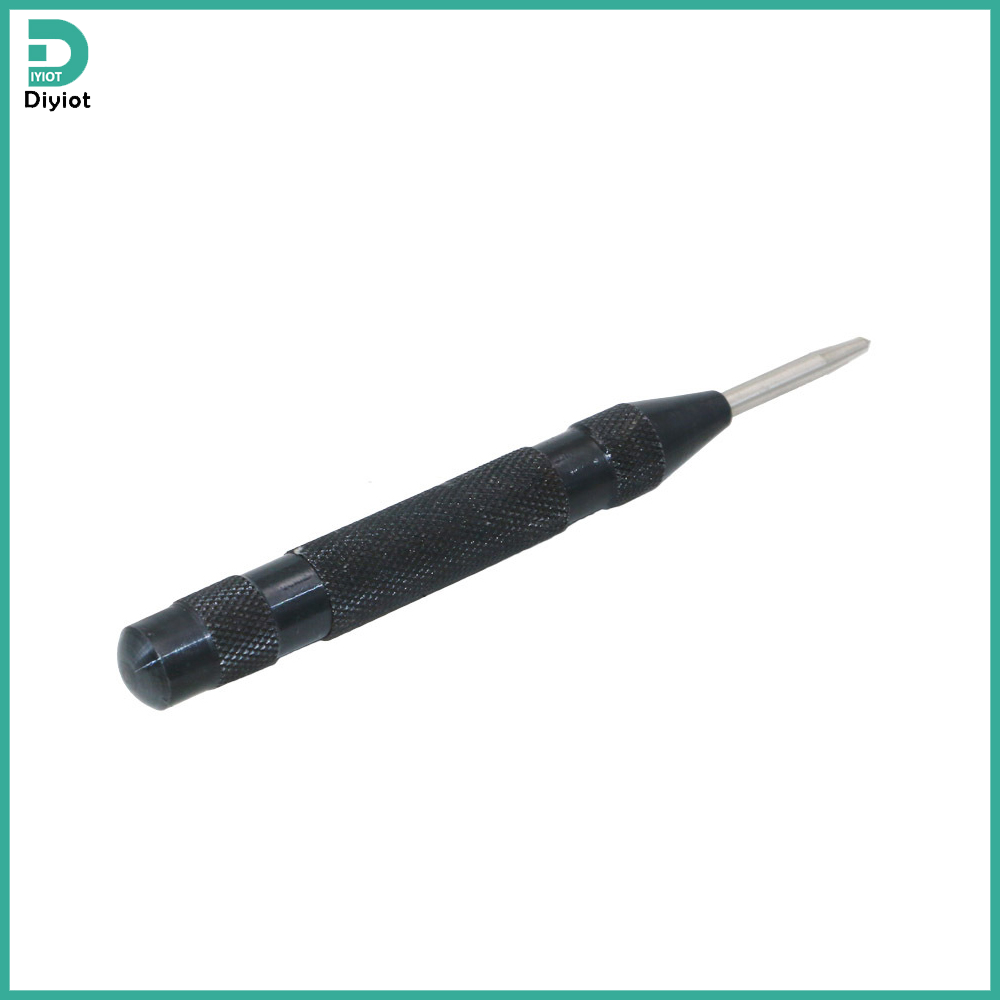 Diymore Automatic Center Punch Spring Loaded Drill Punch Tool Window 5 Inch Spring Punch Tool Fixed Point & Car Window Glasses Break