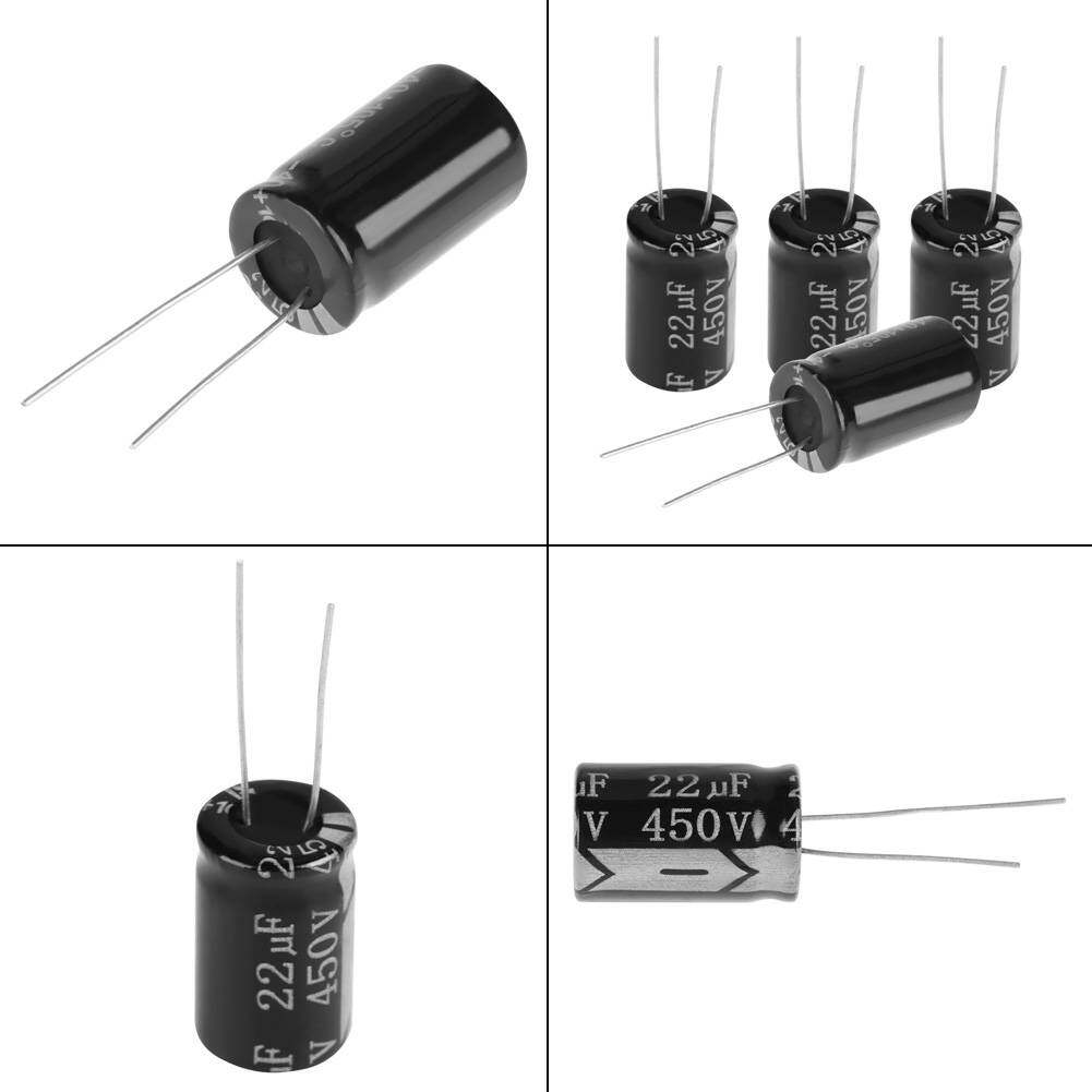 20pcs 450V 22uf 105℃ Long Leads Axial Capacitors Electrolytic Polarized Capacitors Polarized Capacitors Tube 450V Capacitors Amplifier