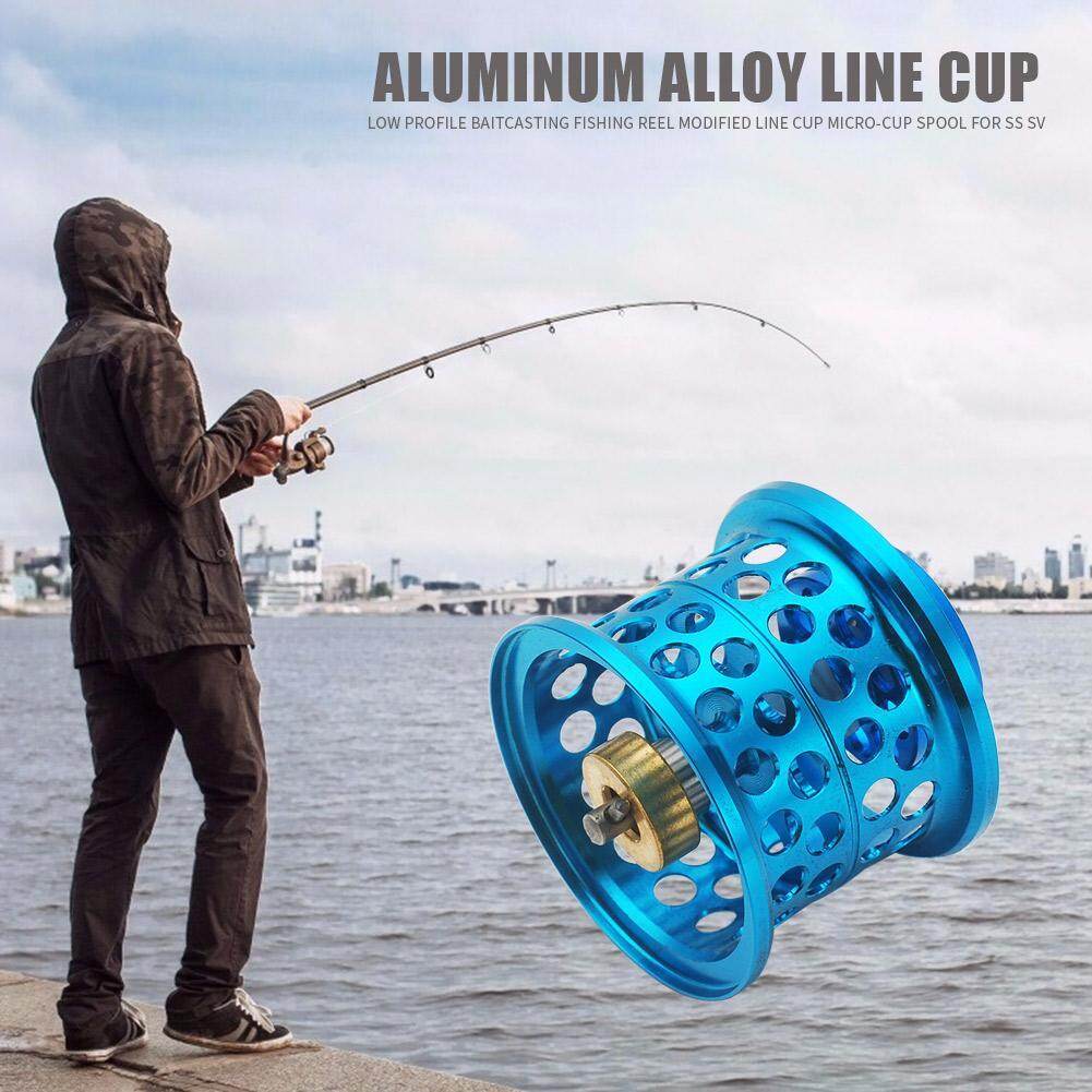 Line Cup Low Profile Casting Fishing Reel Modified Micro-cup Spool Durable Practical and Simple Portable for SS SV/T3-Blue/Red/Purple/Gold/Black