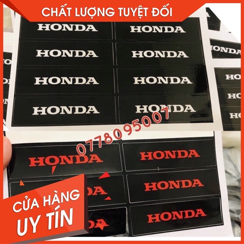 Tem xe chữ honda dán rổ xe