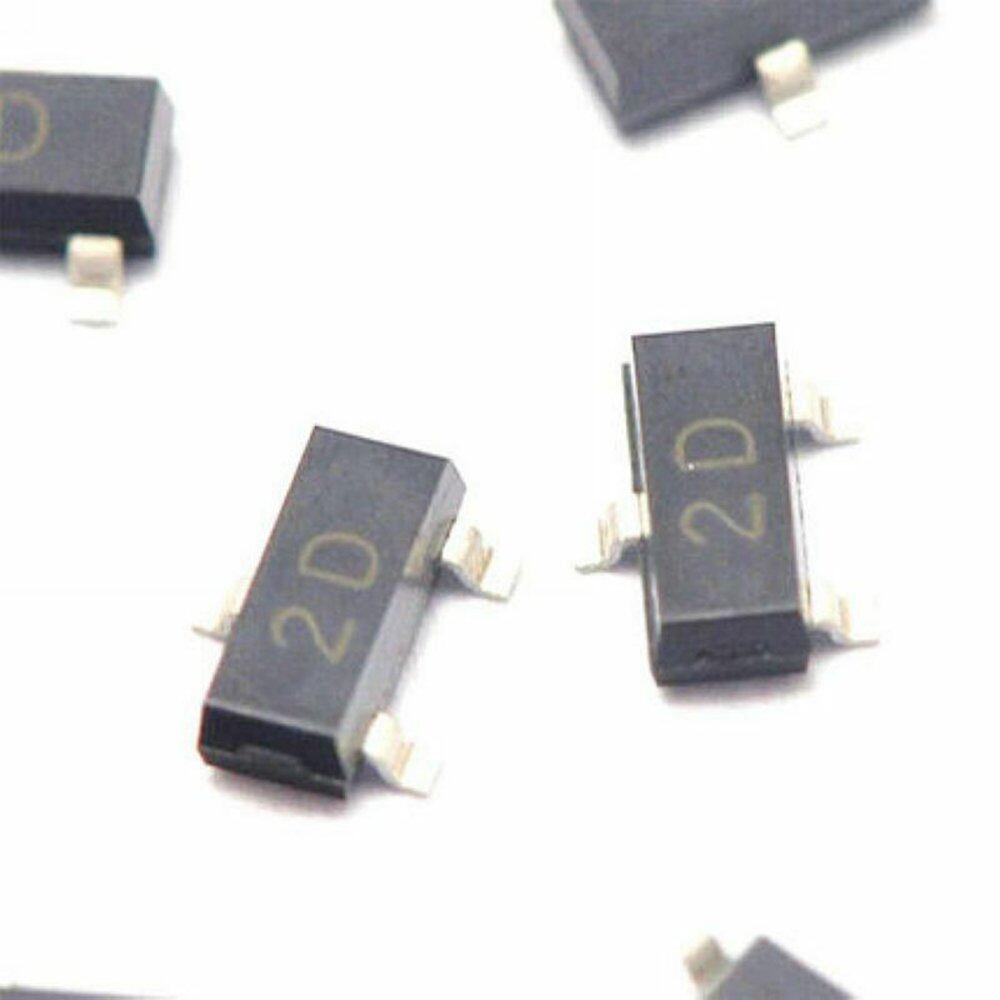100pcs mmbta92 2d 0.2a/300v pnp sot-23 smd transistor