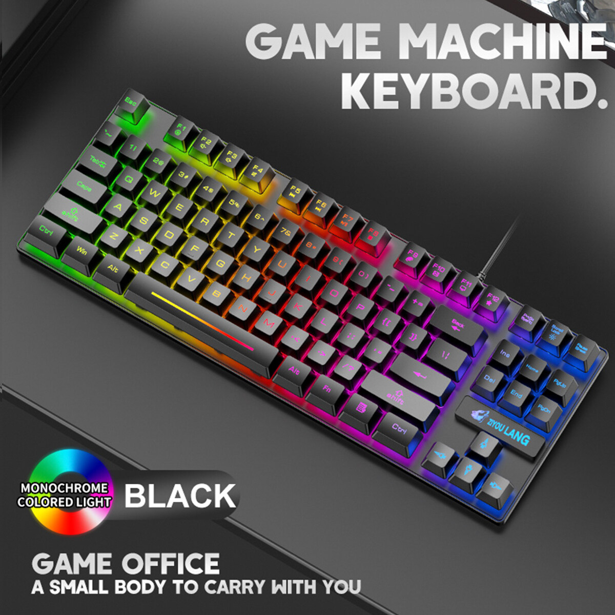 rainbow light k16 game keyboard