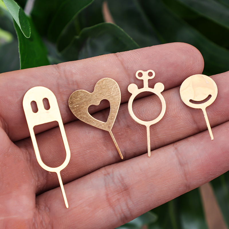 10pcs thẻ Sim dụng cụ tháo đinh ghim thực tế khay thẻ Sim que chọc thẻ pin khay thẻ Sim ejector kim cho điện thoại di động điện thoại thông minh