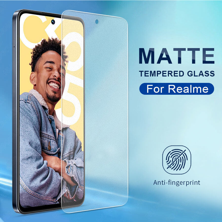 Matte Tempered Glass for Realme C55 Anti Fingerprint Screen Protector Film