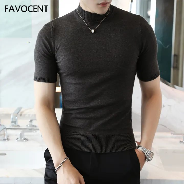 mens short sleeve turtleneck