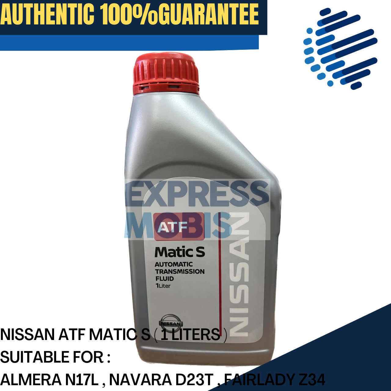 100 ORIGINAL NISSAN AUTO TRANSMISSIONS FLUIDS ATF MATIC S 1 LITER