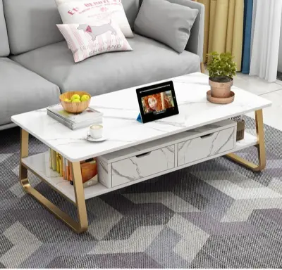 120cm Coffee Table/Tea Table/Modern coffee table/Coffee Table with drawer/Marble Table