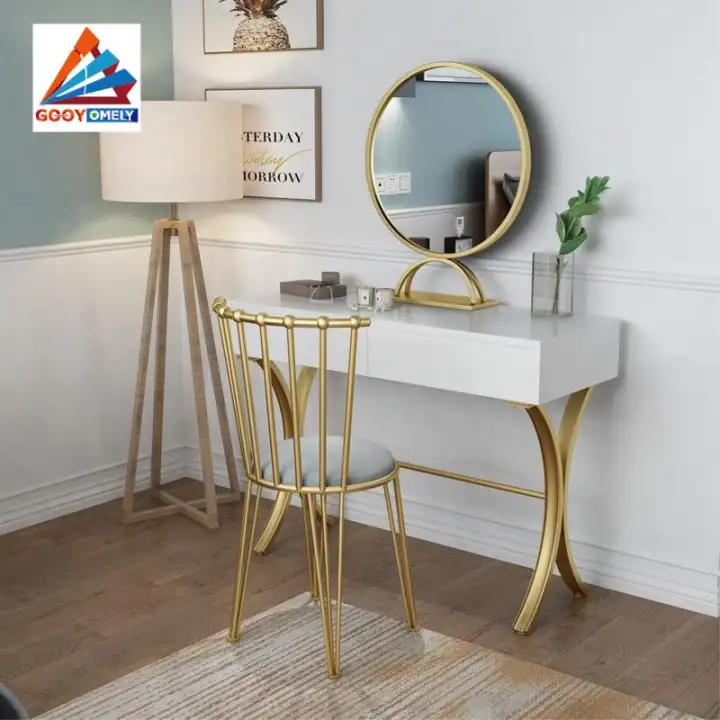 Gooyomely Makeup Mirror Nordic Bedroom Wrought Iron Vanity Round Desktop 60cm Lazada Ph Gooyomely Makeup Mirror Nordic Bedroom, Wrought Iron Vanity Mirror