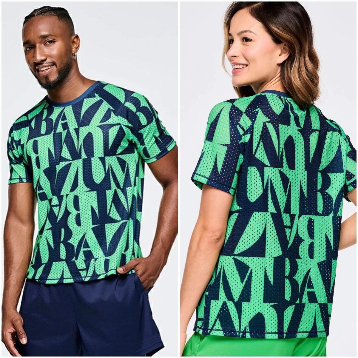 国内発送 ズンバ Zumba Out Loud Mesh Crew Neck Top Navy/Green Zumba Out Loud Mesh Crew Neck Top – Zumba Wear | STRONG iD