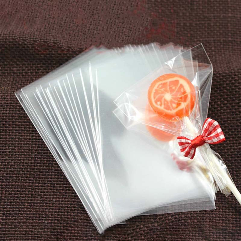 100pcs/Bag Super Value Baking Packing Bag Transparent Plastic bag Lollipop Bag For Candy Wrapping Bread Wrapping