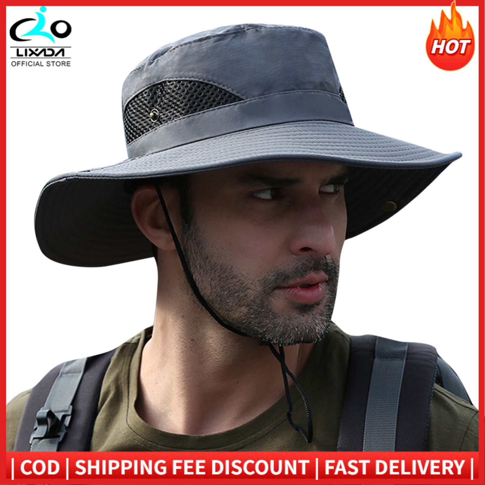 Sun Hat Wide Brim UV Protection Foldable Bucket Hat for Fishing Hiking Camping