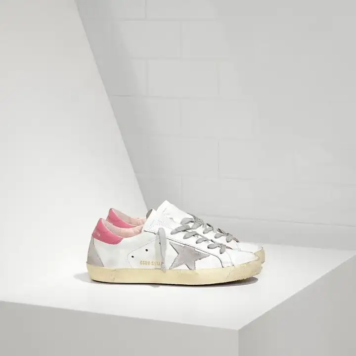 golden goose white and pink superstar