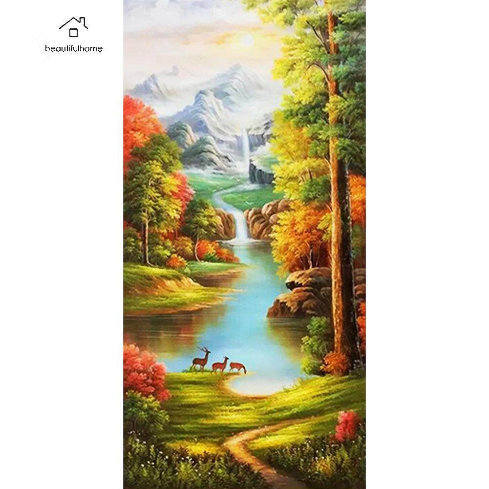 5D DIY Full Drill Diamond Painting Landscape Cross Stitch Needlework Decoration