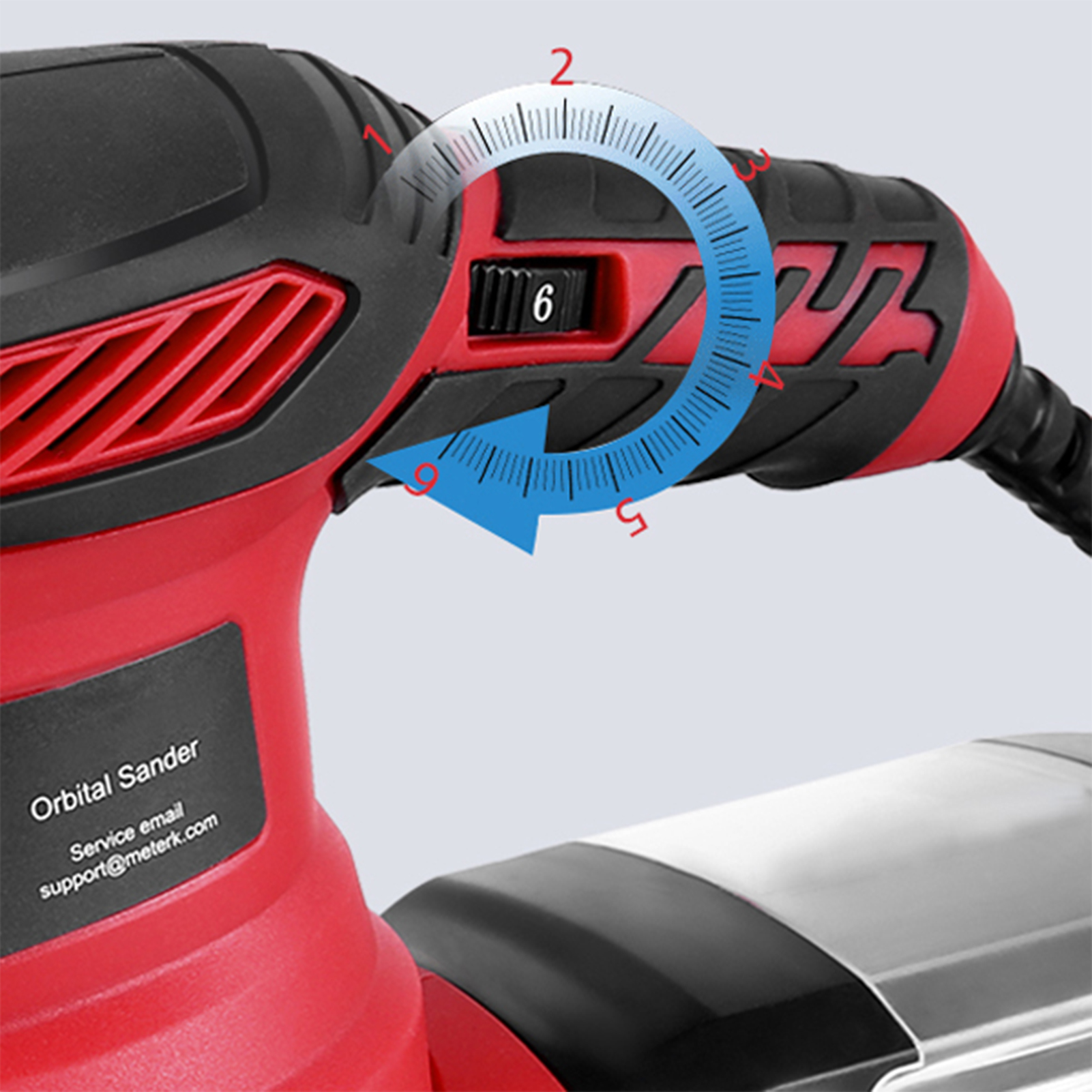 KKmoon 300W Random Orbit Sander 2.5-Amp Orbital Sander with 6 Variable Speeds 13000 OPM 20pcs Sanding Discs Sponge Disc Wool Disc Tool Bag Efficient Collector for Woodworking Sanding Detailing Finishing