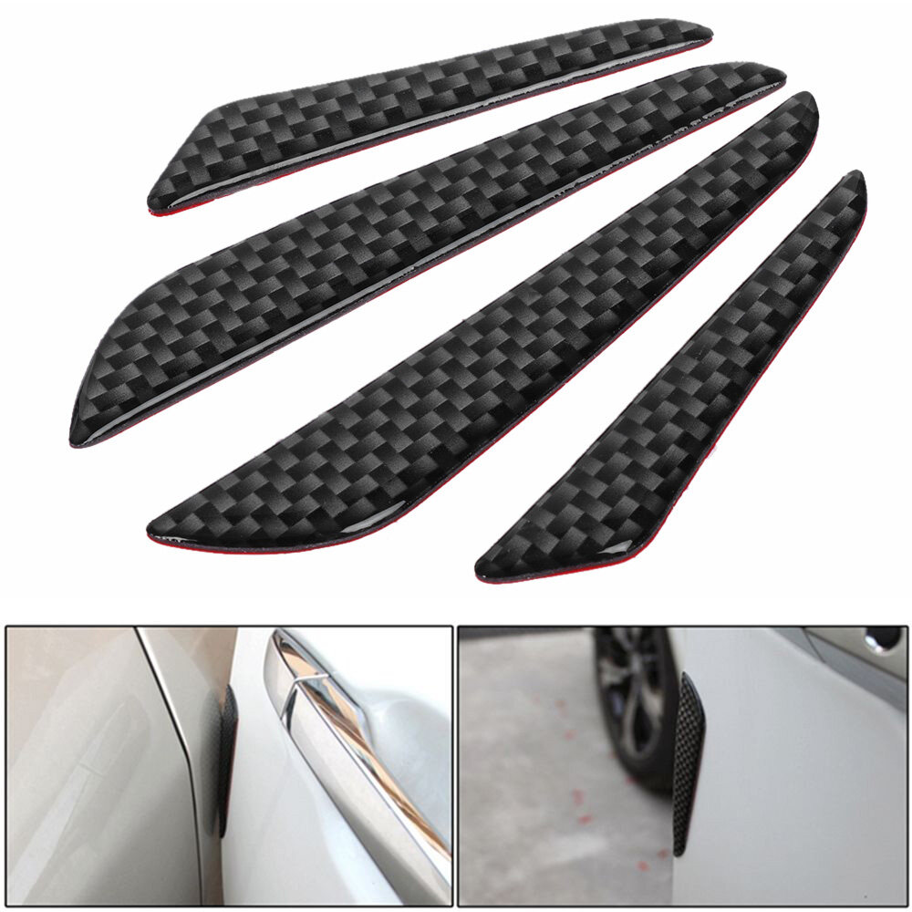 8pcs Auto Car Door Edge Guard Strip Scratch Protector Anti-collision Trim Black