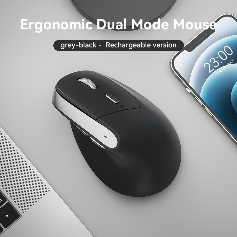 BOW MD190L Ergonomic Vertical Mouse Dual Mode Mouse 2.4G Wireless BT ...