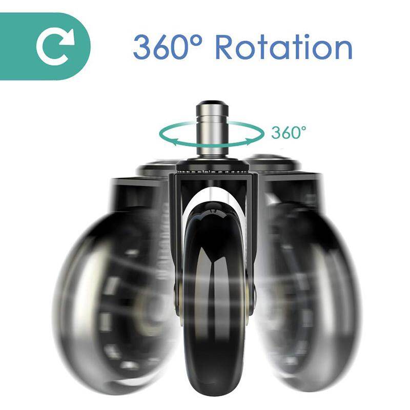 (Set of 5)Premium Office Chair Caster Wheel Universal Standard Size 11x22mm Silent Castor Wheels for IKEA 10x22mm Replacement Floor Protecting Smooth Rolling Heavy Duty Load Desk Wheels
