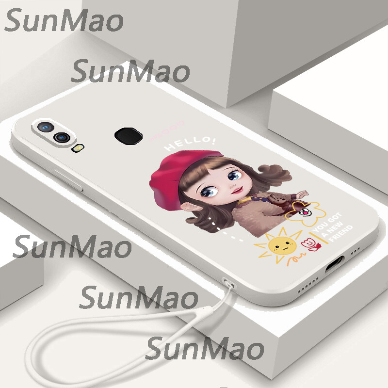 For vivo 1906=y11 2019 phone case straight edge soft shell new girls casing
