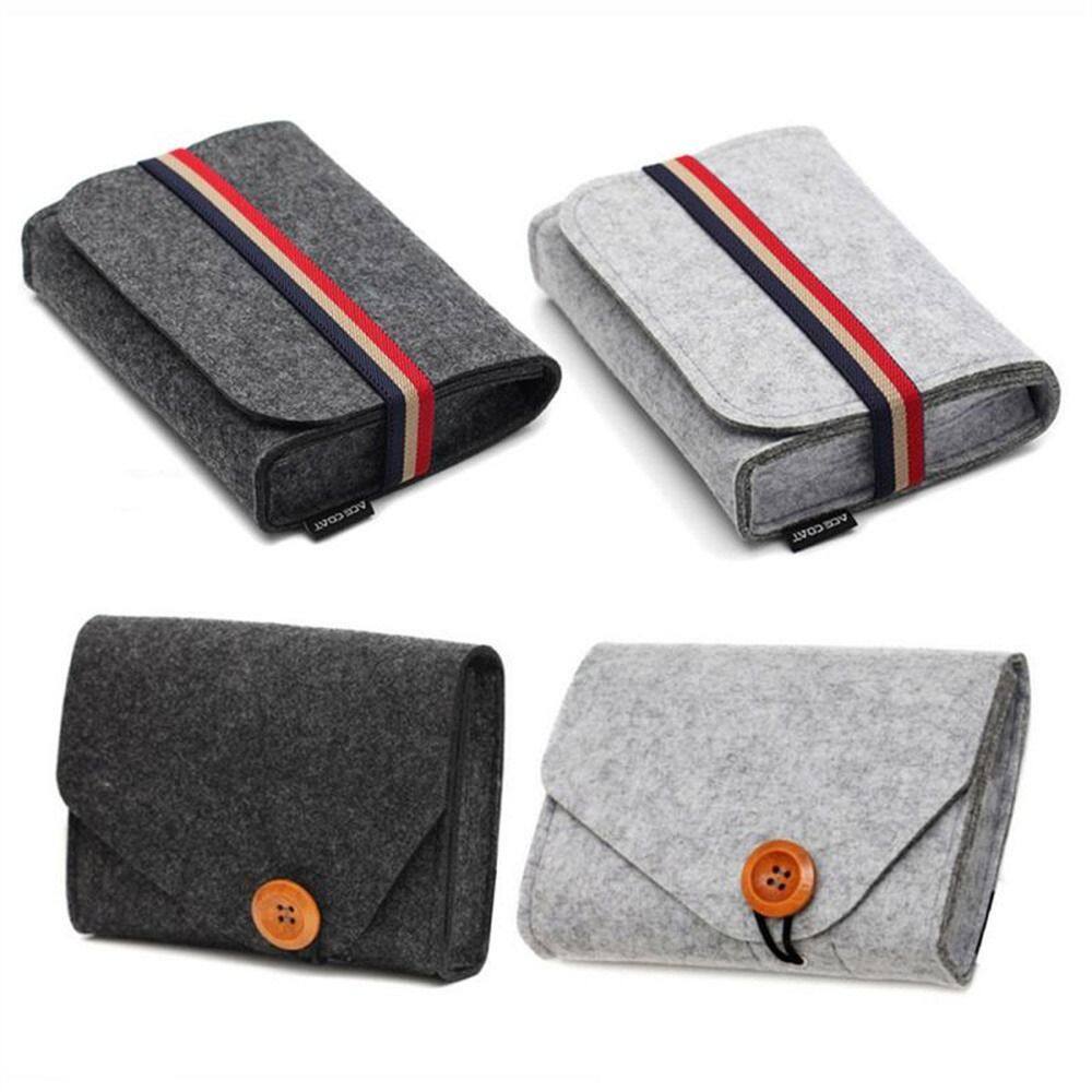 NPIQL Multifunction Travel USB Cable Earphone Coin Package Mouse Pouch Felt Storage Bag Data Cable Case Chargers Storage Bags Organizer Bag