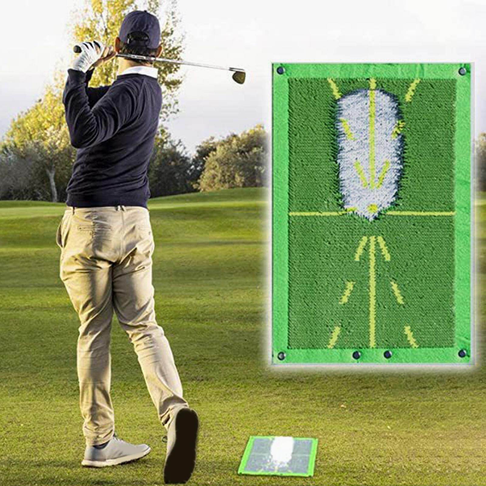 Baoblaze Golf Training Swing Mat, Training Aid Rug Putting Games, Golf Practice Mat, for Home Office Outdoor Indoor Golf Gifts Golf Putting Use Adults