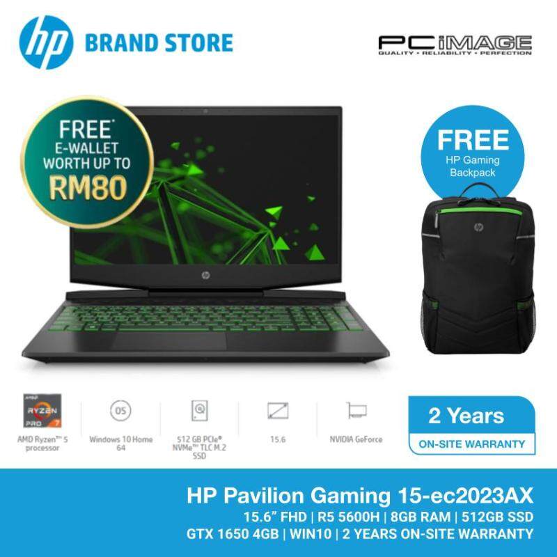 HP Pavilion 15-EC2023AX 15.6 Gaming Laptop/Notebook (AMD Ryzen 5 5600H, 8GB, 512GB, GTX 1650, W10) Malaysia